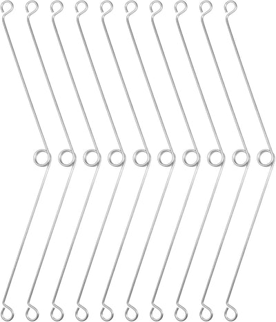 10 Clips Resorte Torsión Acero Inox para Ventiladores Baño