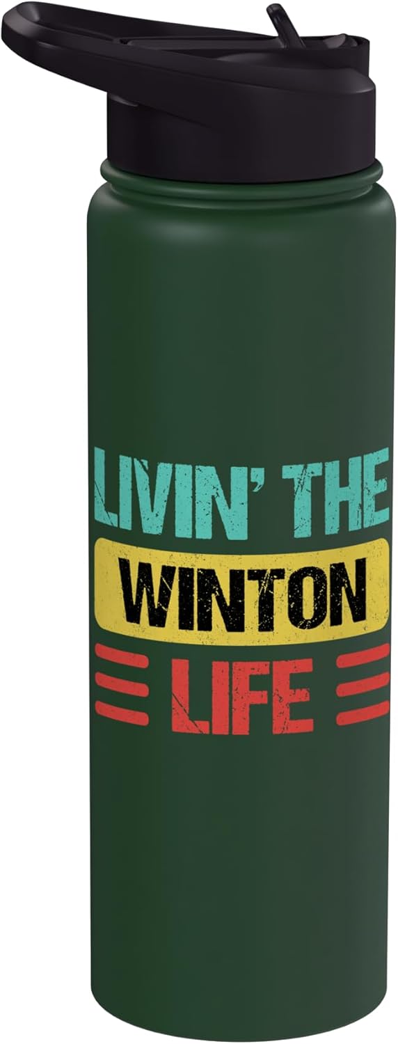 Botella de agua acero inoxidable Winton Name aislada