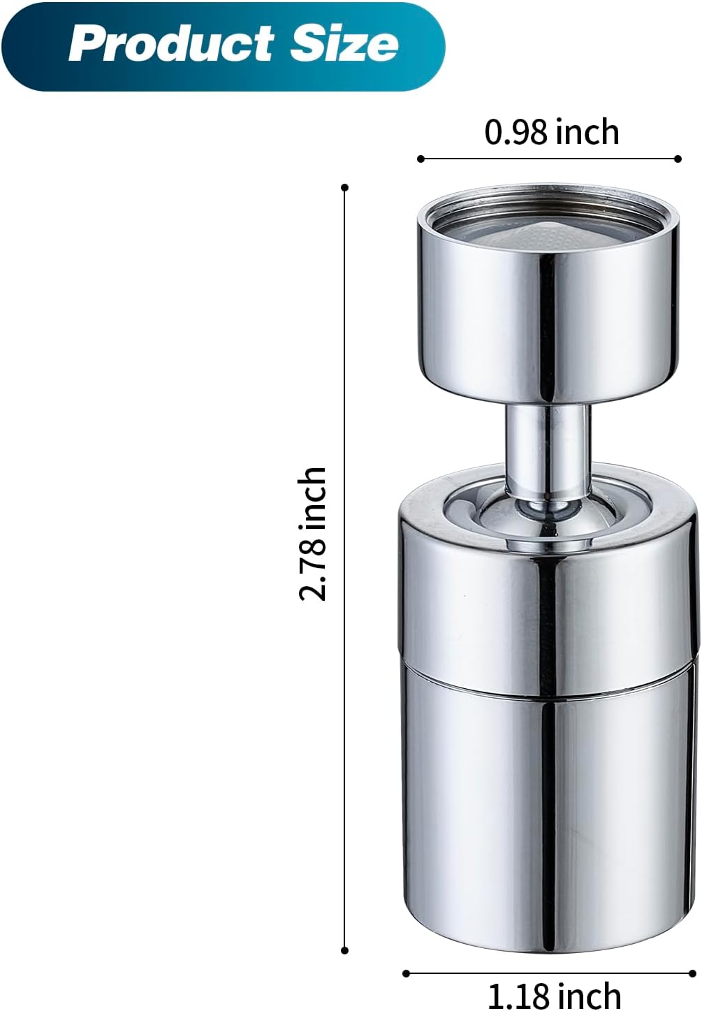 Convertidor universal grifo cromo metal