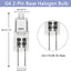 Lámpara halógena G4 T4 12V 20W 2700K pack 10