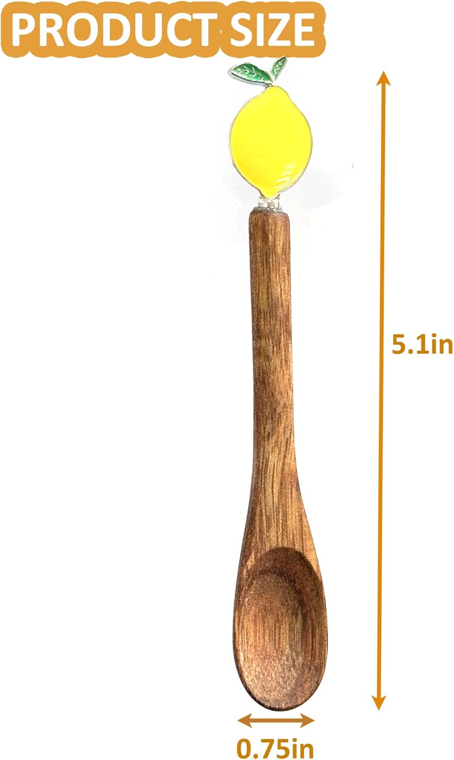 Cuchara madera agitadora café miel 5.1pulg