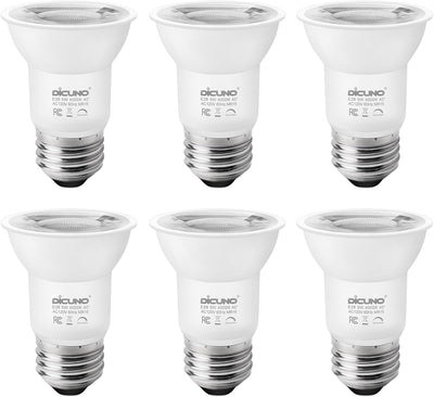 Bombilla LED PAR16 regulable cuello largo 5W 4000K E26 set 6