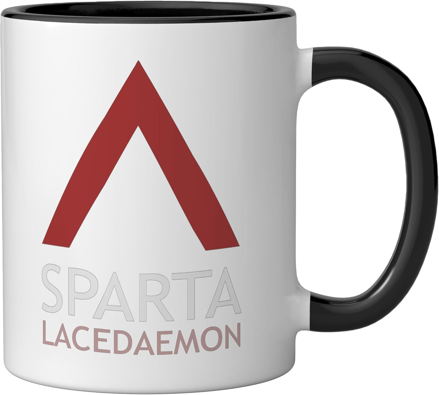 Taza cerámica Lacedaemon Esparta Lambda Negro/Blanco