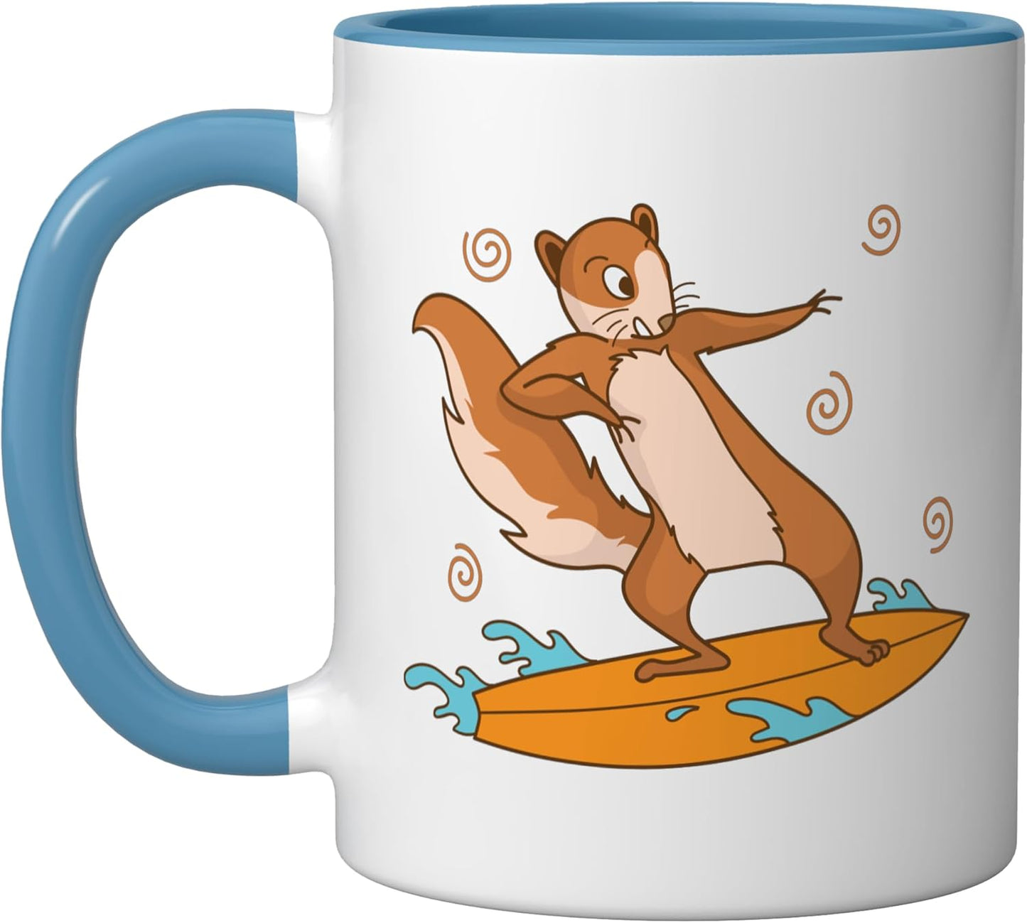 Taza Cerámica para Ratas de Árbol Azul/Blanco