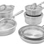 Set 10 Pzas Utensilios Acero Inox Cocina