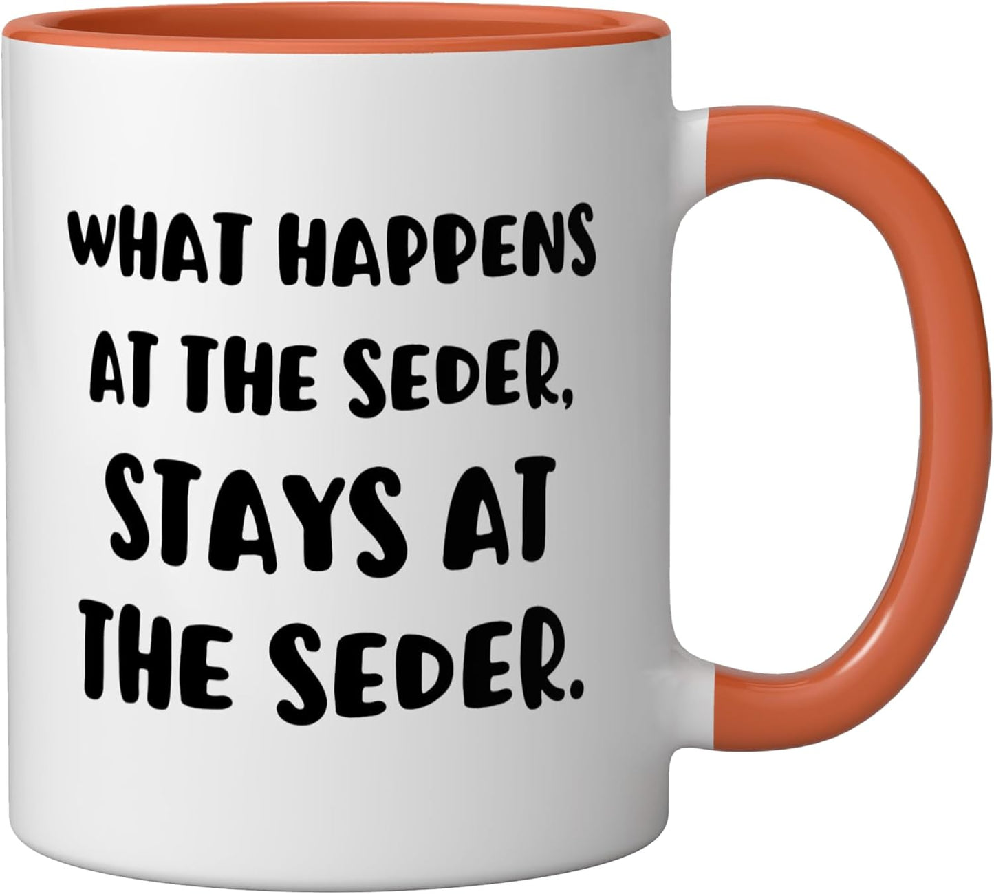 Taza cerámica para Pascua What Happens at the Seder Stays Funny