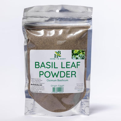 Polvo de hoja entera de bayas de árbol casto y albahaca 4 oz