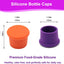 12 Tapones Silicona Reutilizables para Botellas de Vino y Champán
