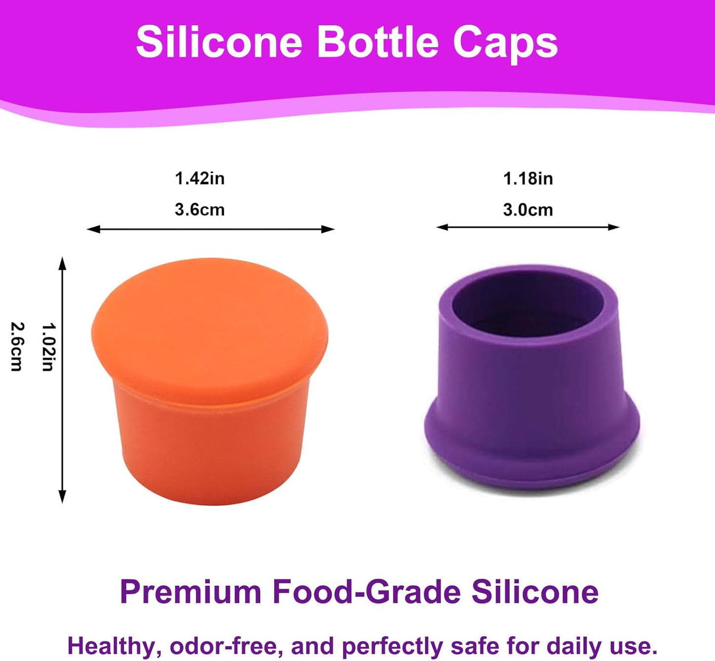 12 Tapones Silicona Reutilizables para Botellas de Vino y Champán