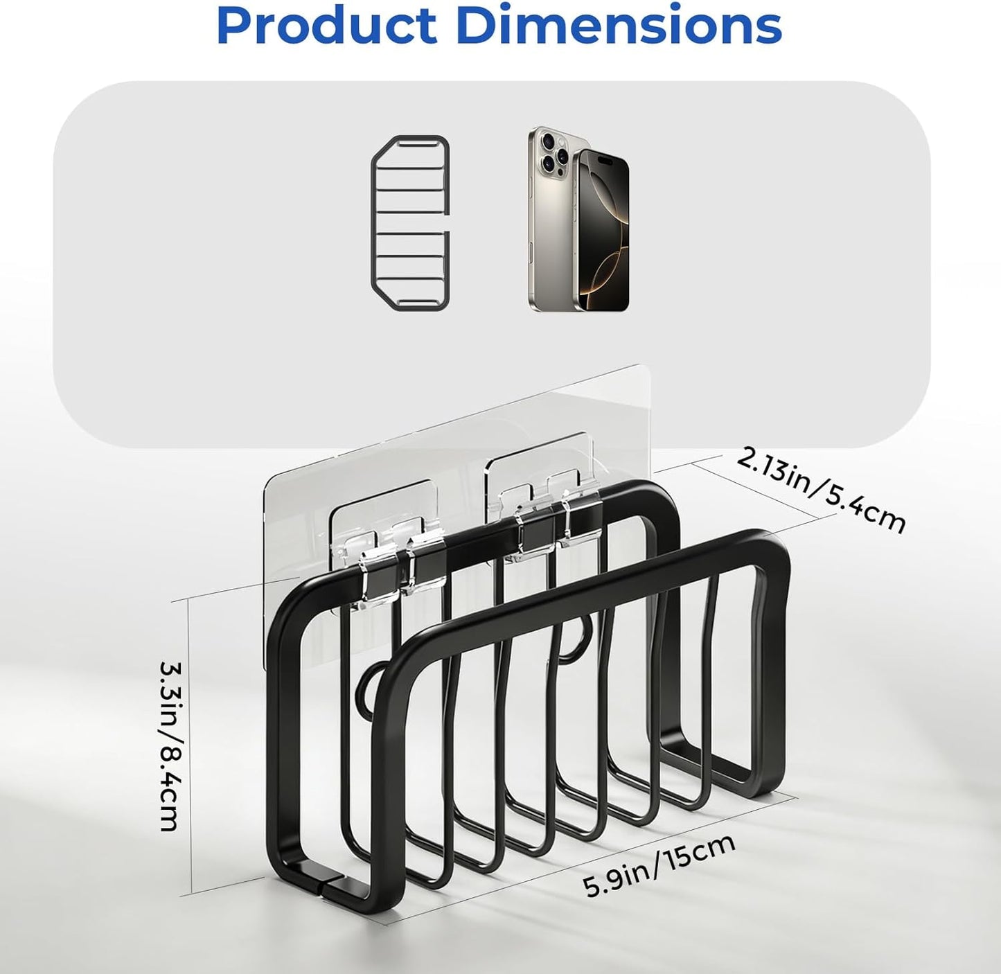 Porta esponjas de cocina y baño en aluminio negro