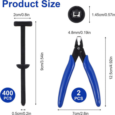 Kit 400 hebillas sujeción cables alta resistencia