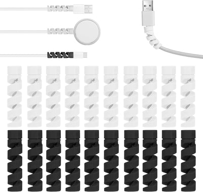 20 Protectores Cable Carga Resistentes Espiral Silicona