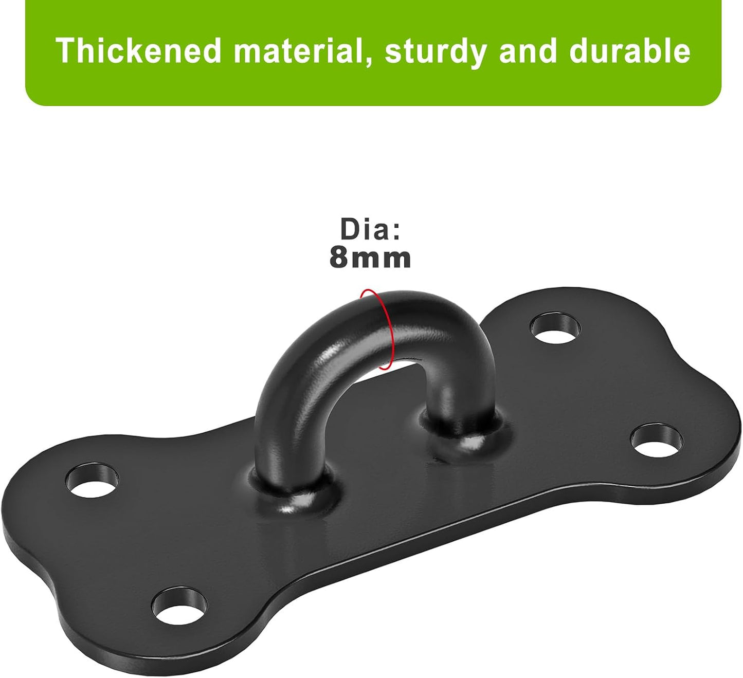 Soporte correa perro pared gancho negro pack 2
