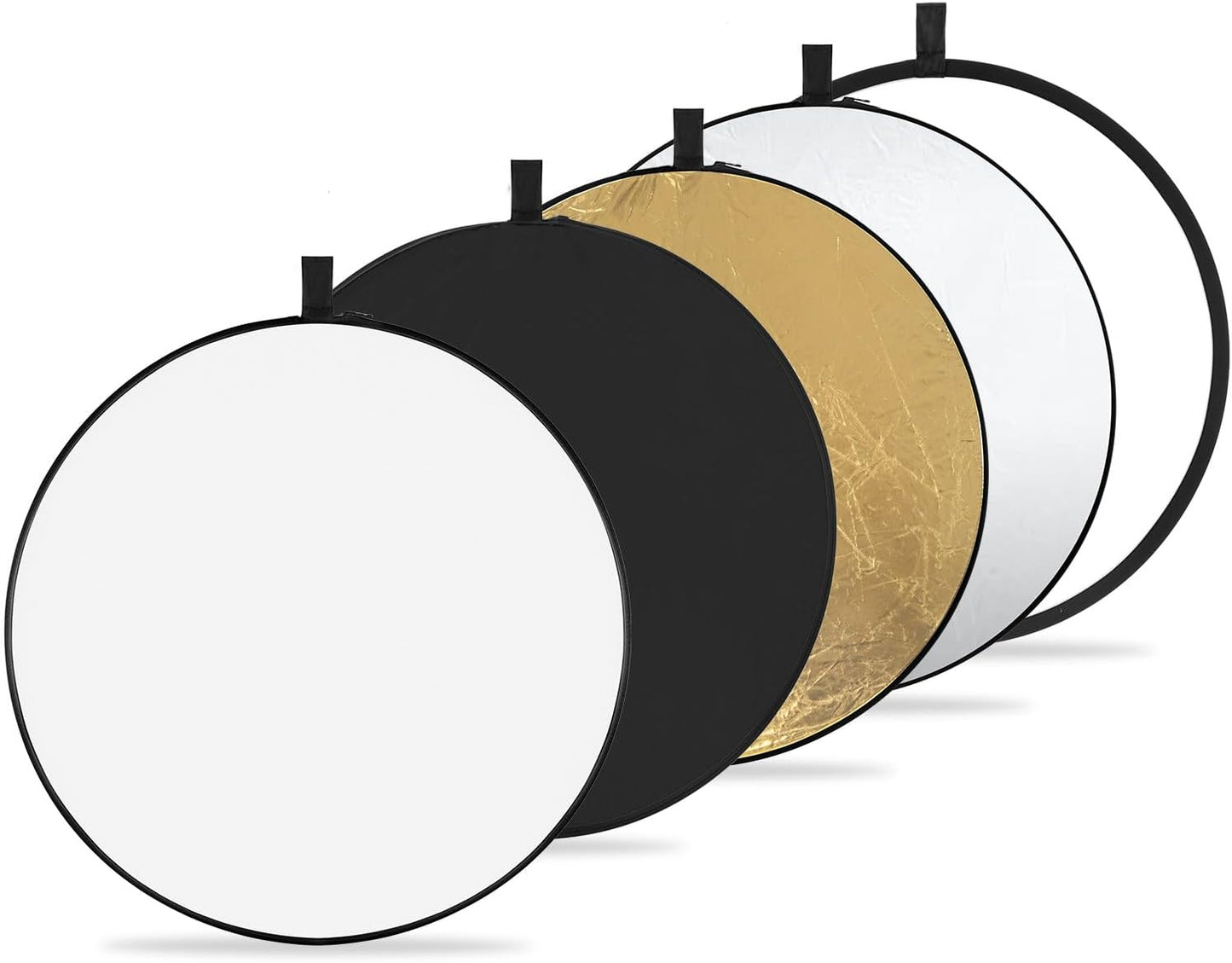 Reflector luz 5en1 plegable estudio dorado plateado