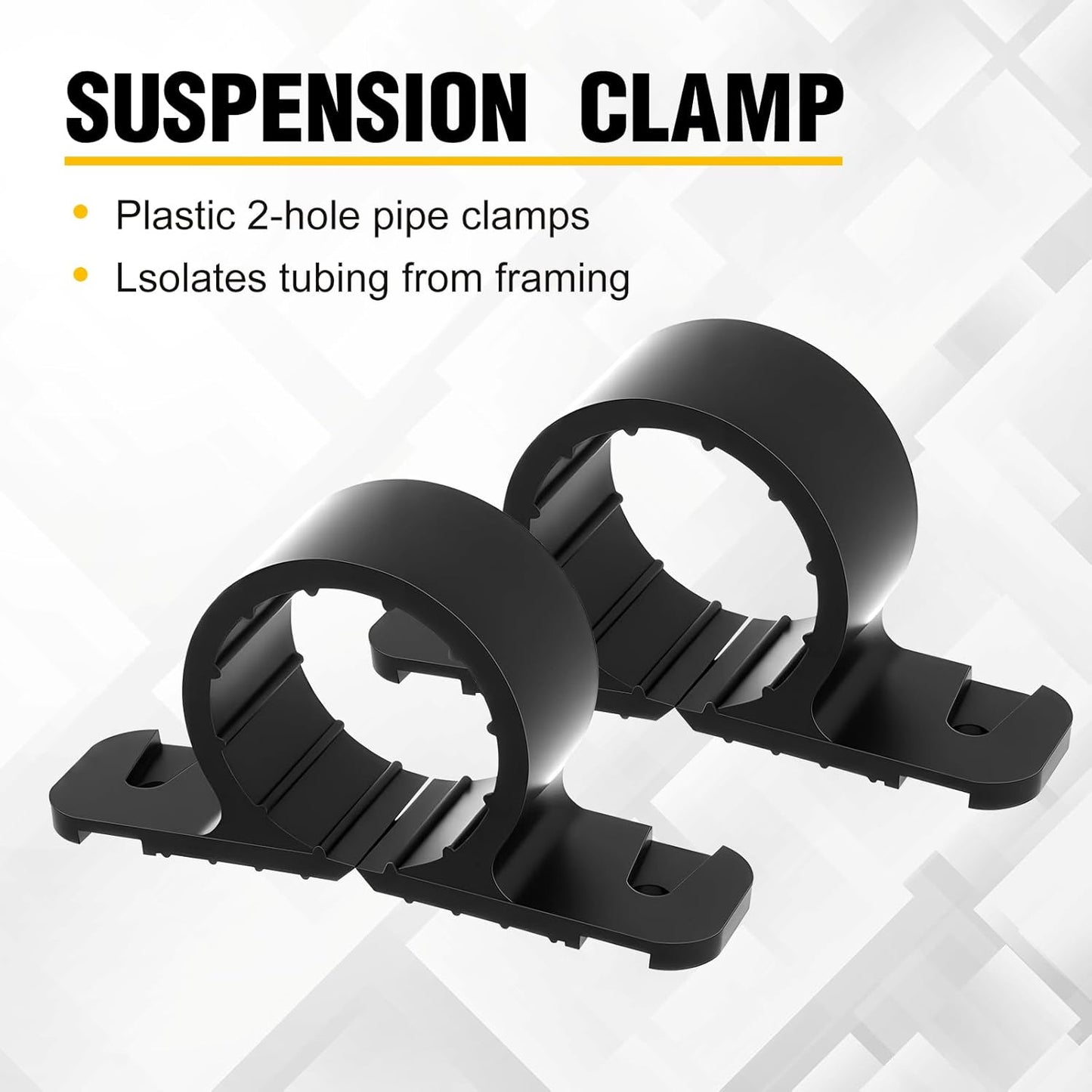 Pack 25 Abrazaderas Tubo 1pulg para Suspensión PEX Negro