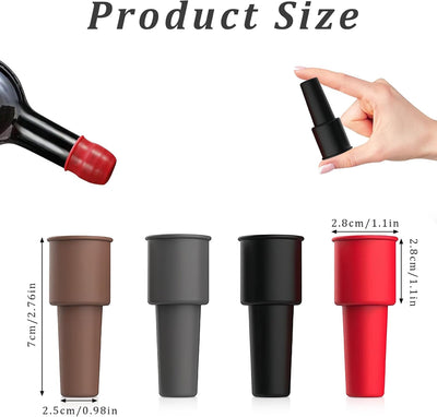 Paquete de 9 tapones de vino de silicona para champán y vino espumoso