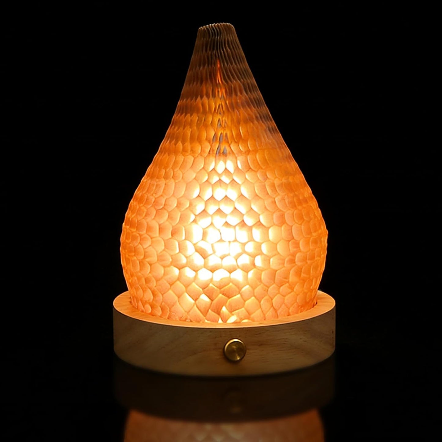 Lámpara Mesa Led Papel Panal Abeja Recargable