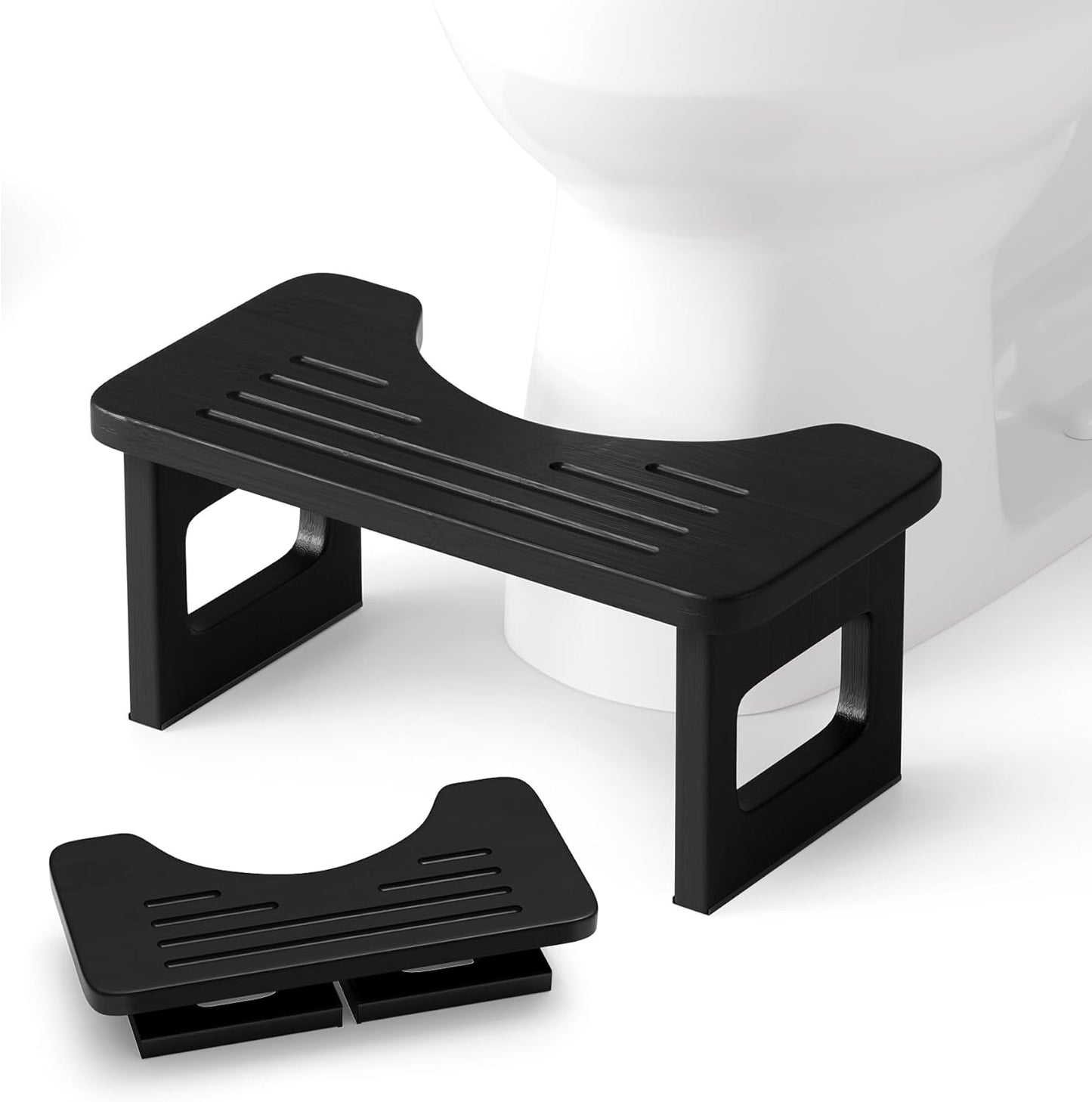 Taburete plegable bambú antideslizante para adultos