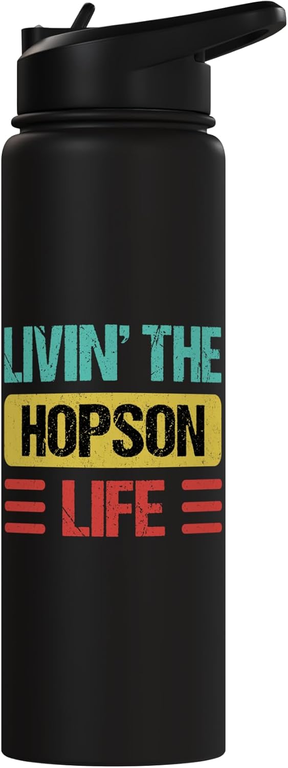 Botella de agua acero inoxidable Hopson Name aislada