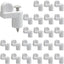 24 Pzas Clavija Ventana Nylon Blanca con Tornillos