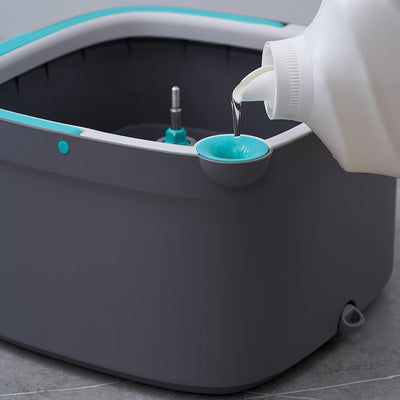 Sistema fregona autoescurridora con cubeta y piso giratorio