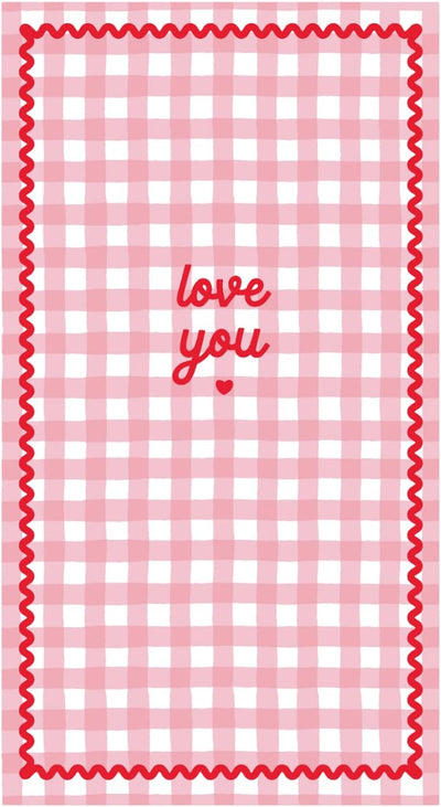 Toallas papel fiesta San Valentín paquete 20 7.75x4.5pulg