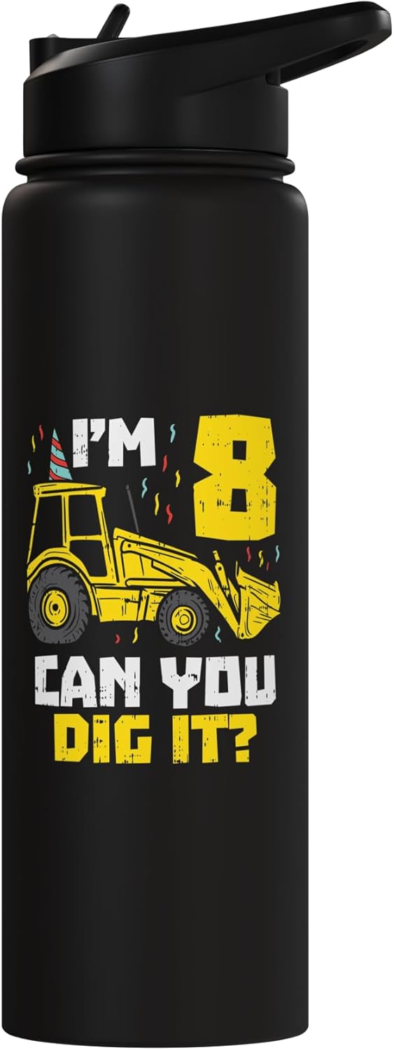 Botella de agua acero inoxidable para cumpleaños 8 años