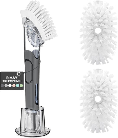 Juego cepillo platos dispensador jabón cocina 2 pzas