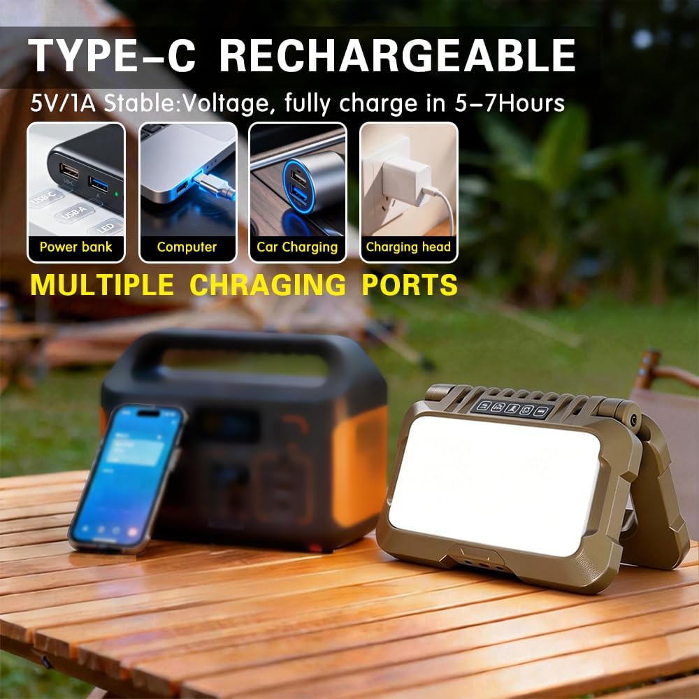 Linterna LED plegable ultra brillante 1500 lúmenes USB-C 5 modos