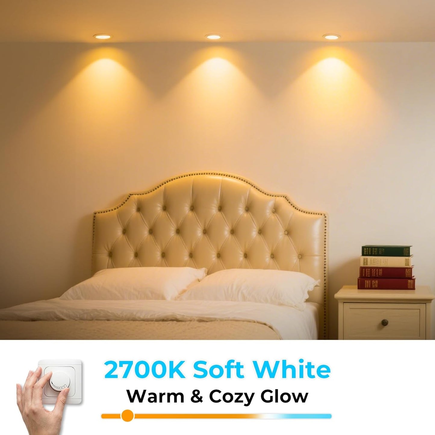 Pack 6 bombillas LED BR30 E26 7W blanco suave 2700K