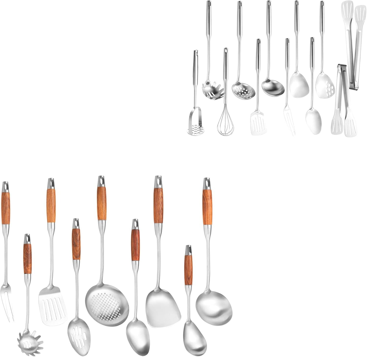 Juego de utensilios de cocina de acero inoxidable