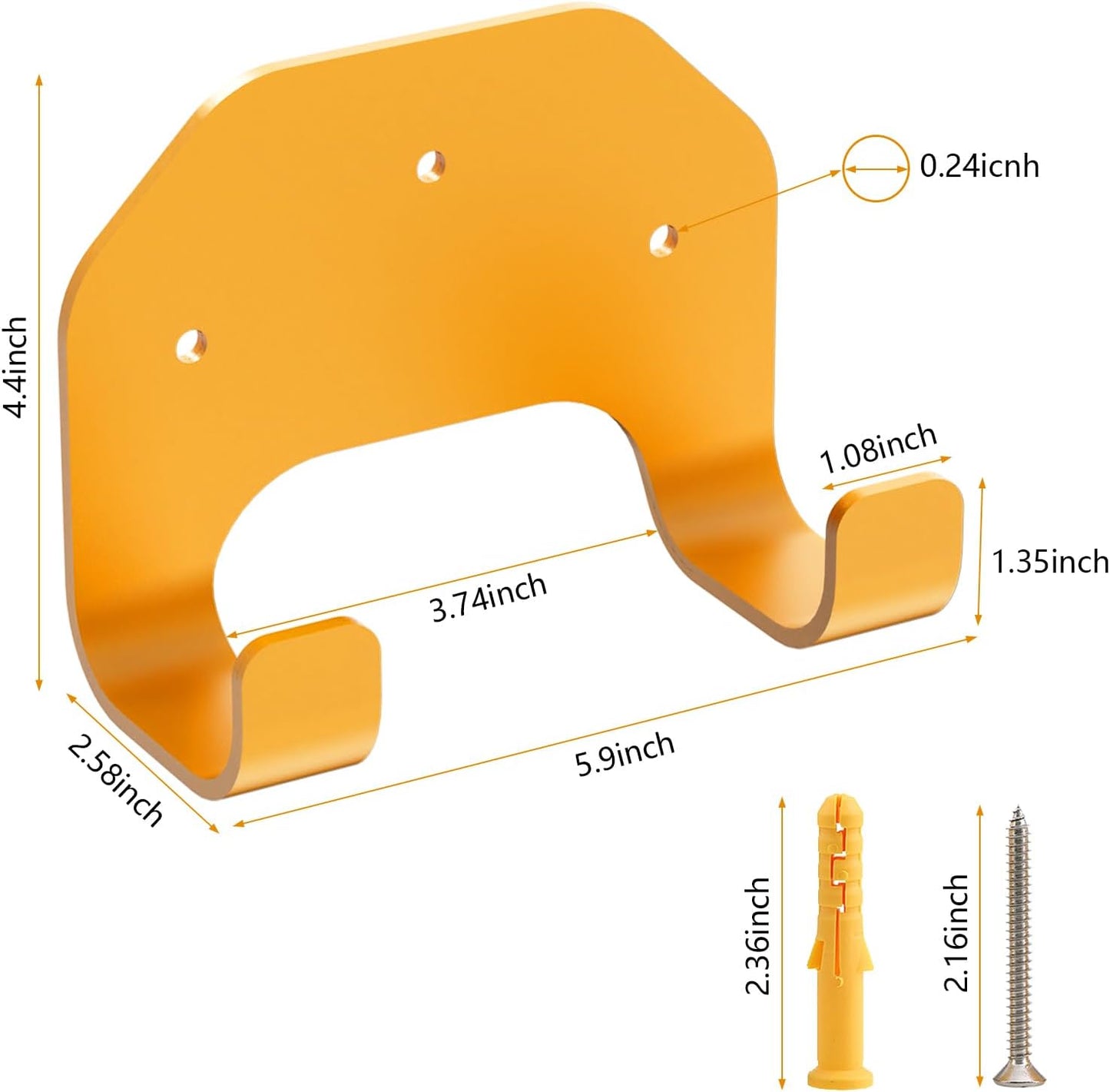 Estante colgador para herramientas de poda DCHT820B amarillo