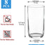 Juego de 8 vasos Collins de plástico PET transparente de 14 oz