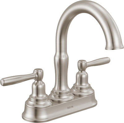 Grifo baño níquel cepillado 4pulg 3agujeros acero inox