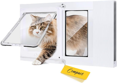 Puerta gato para ventana con cerradura seguridad instalación rápida