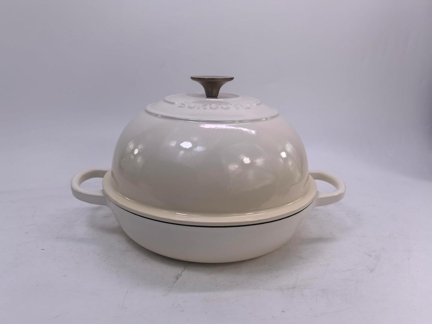 Horno holandés hierro fundido esmaltado 6qt con tapa y libro