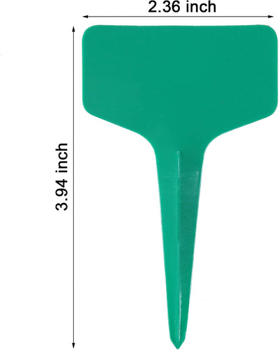 100 Etiquetas T para Plantas con Bolígrafo Gel 2.3x3.9pulg