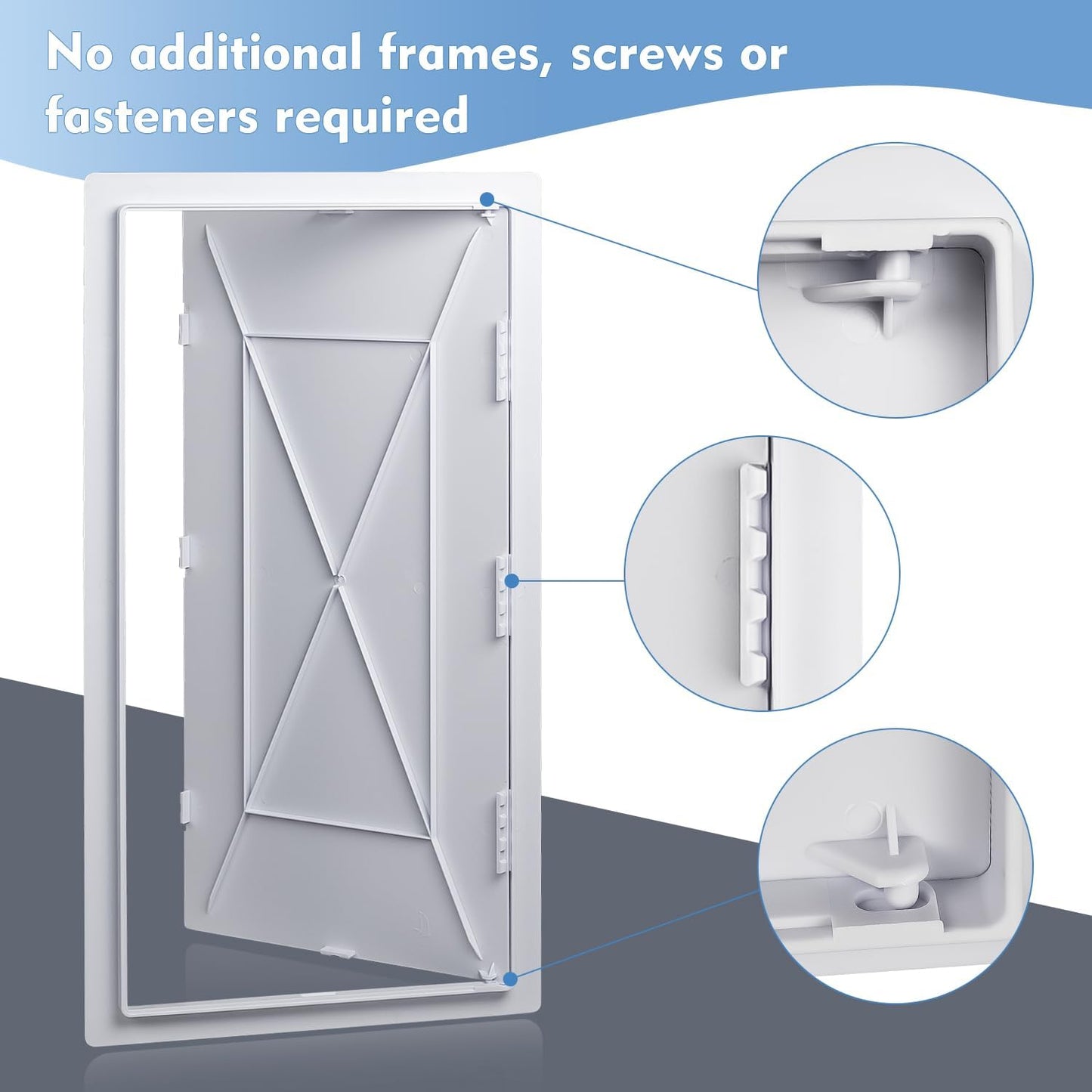 Panel de fontanería acceso techo yeso puerta plástico blanco