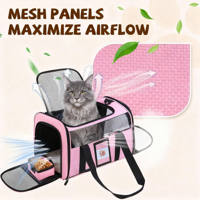 Transportador para gatos y perros con cuenco desmontable