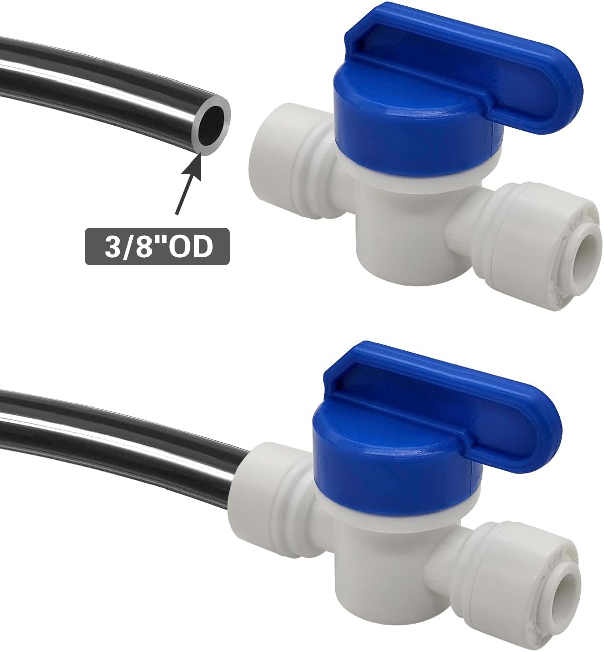 6 Válvulas bola 1/4pulg comp purificador agua