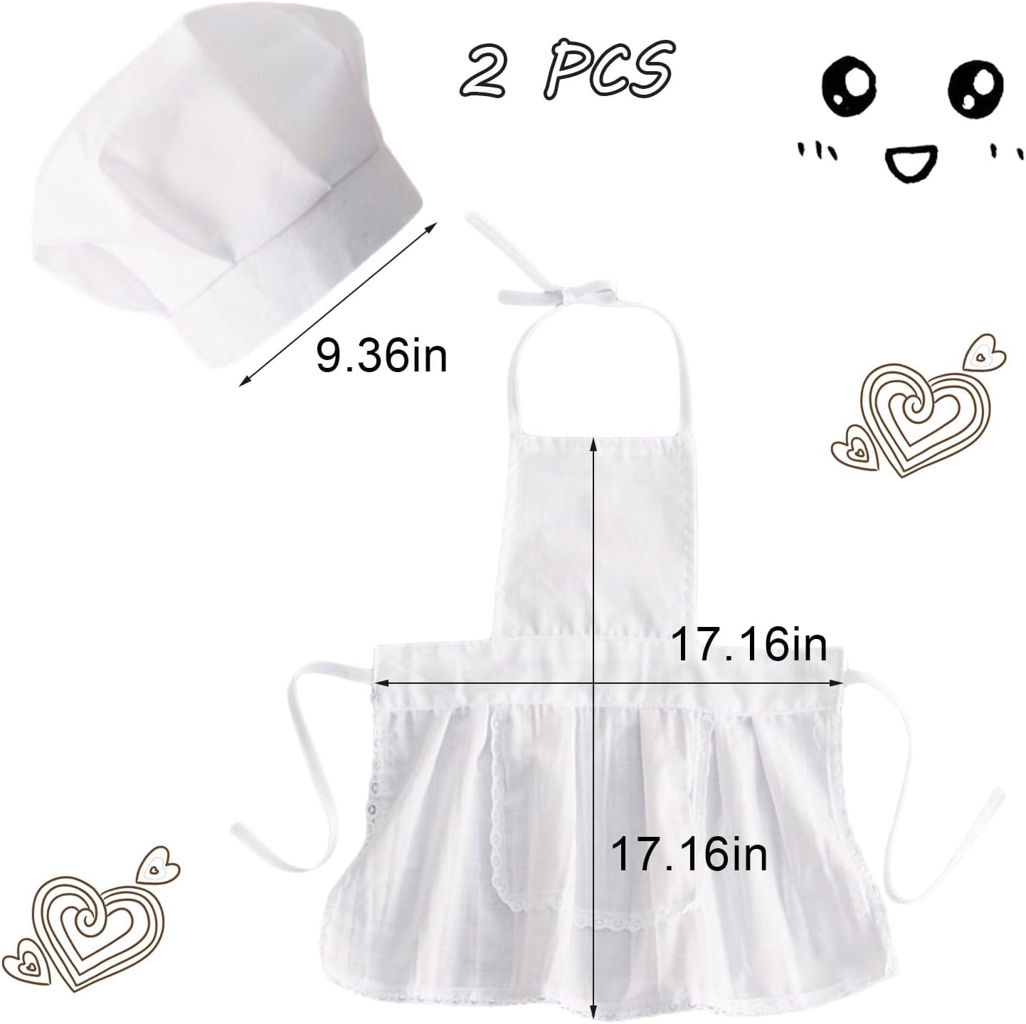 2 Pzas Accesorios Foto Bebé Chef Sombrero Delantal