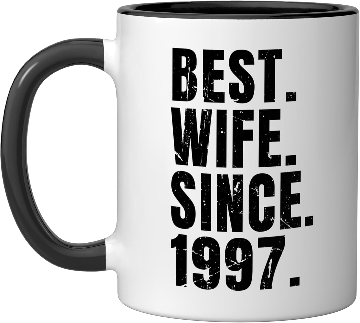 Taza Cerámica 1997 Aniversario Negro/Blanco