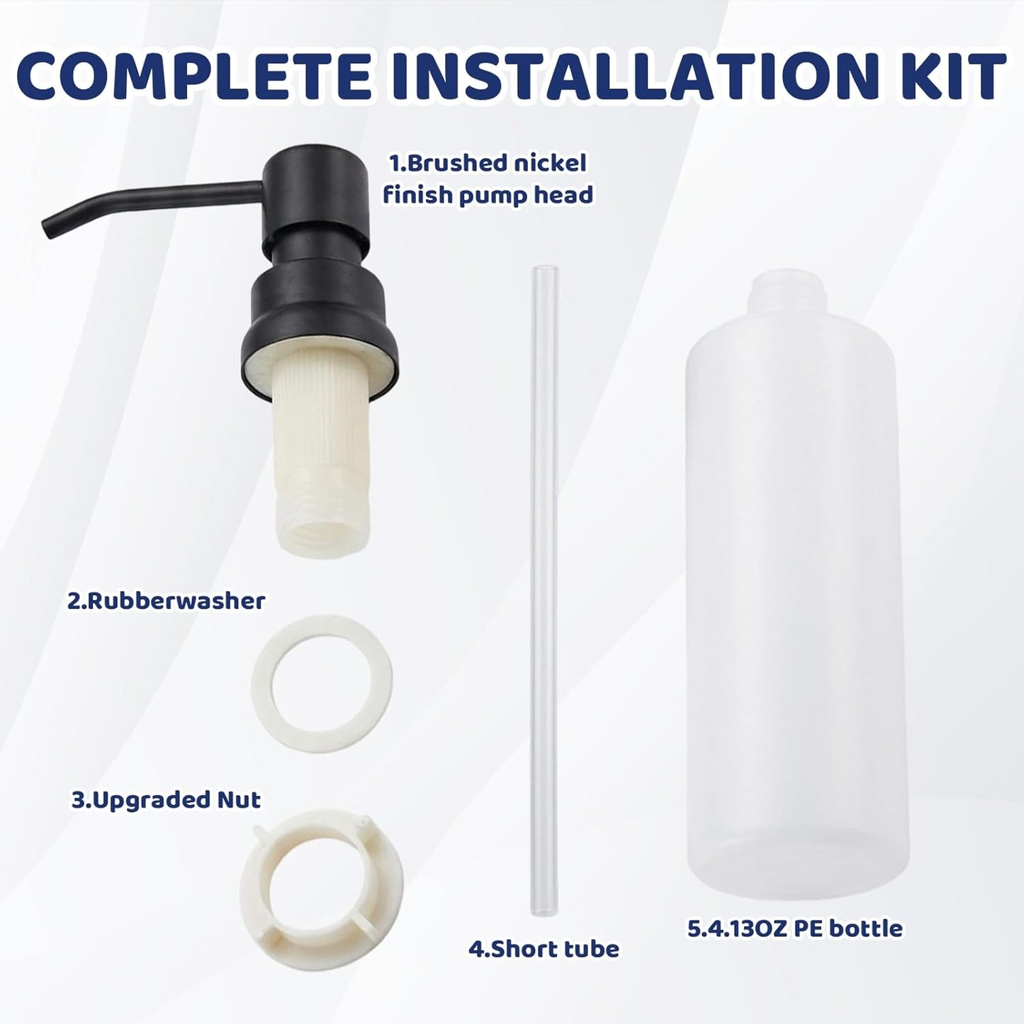 Dispensador Jabón Fregadero con Botella Recargable 10oz