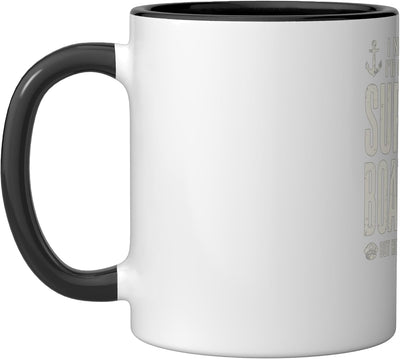 Taza Cerámica Capitán Barco Negro/Blanco