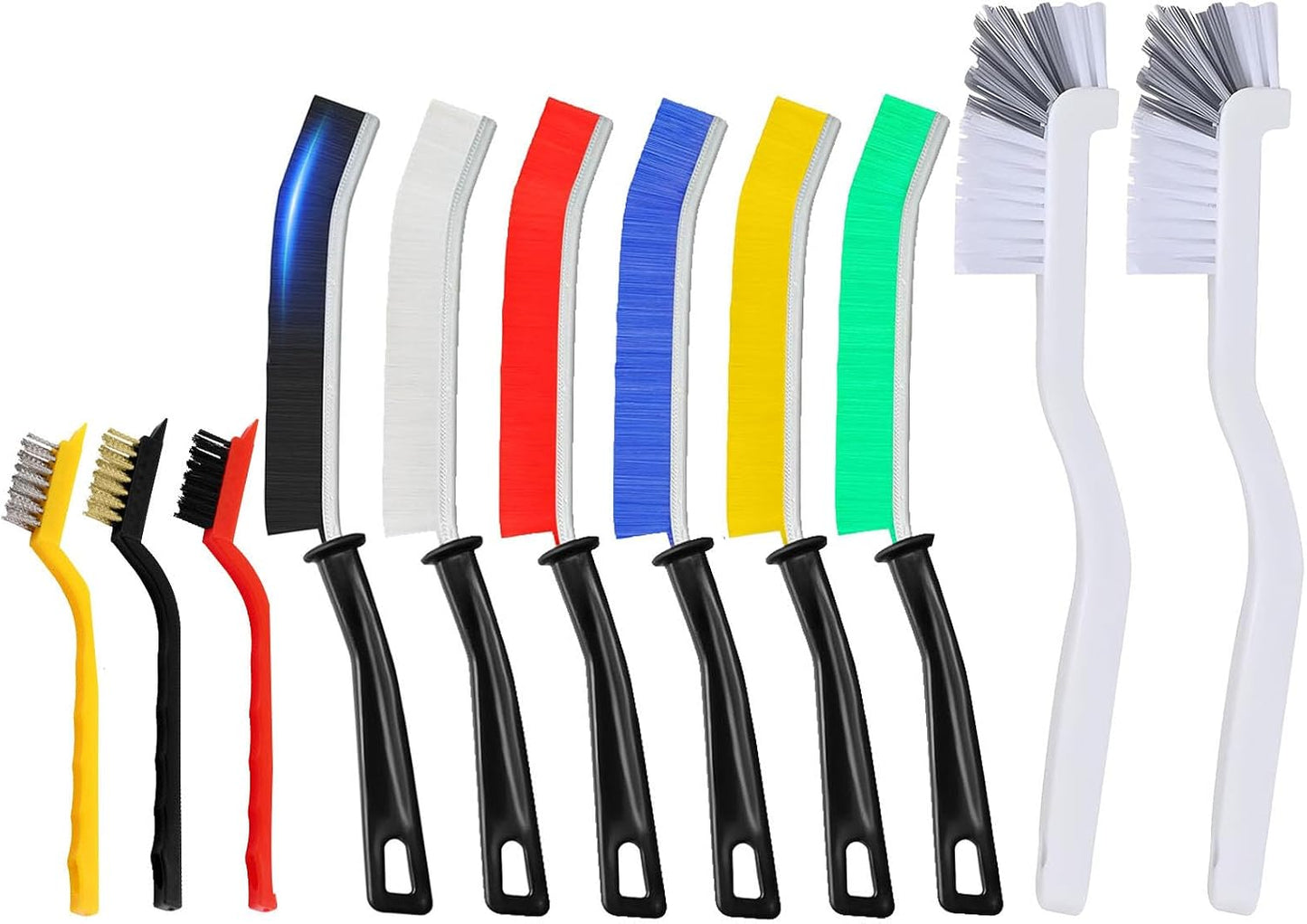 Set 11 Cepillos Limpieza Ranuras Cerdas Duras Cocina Baño