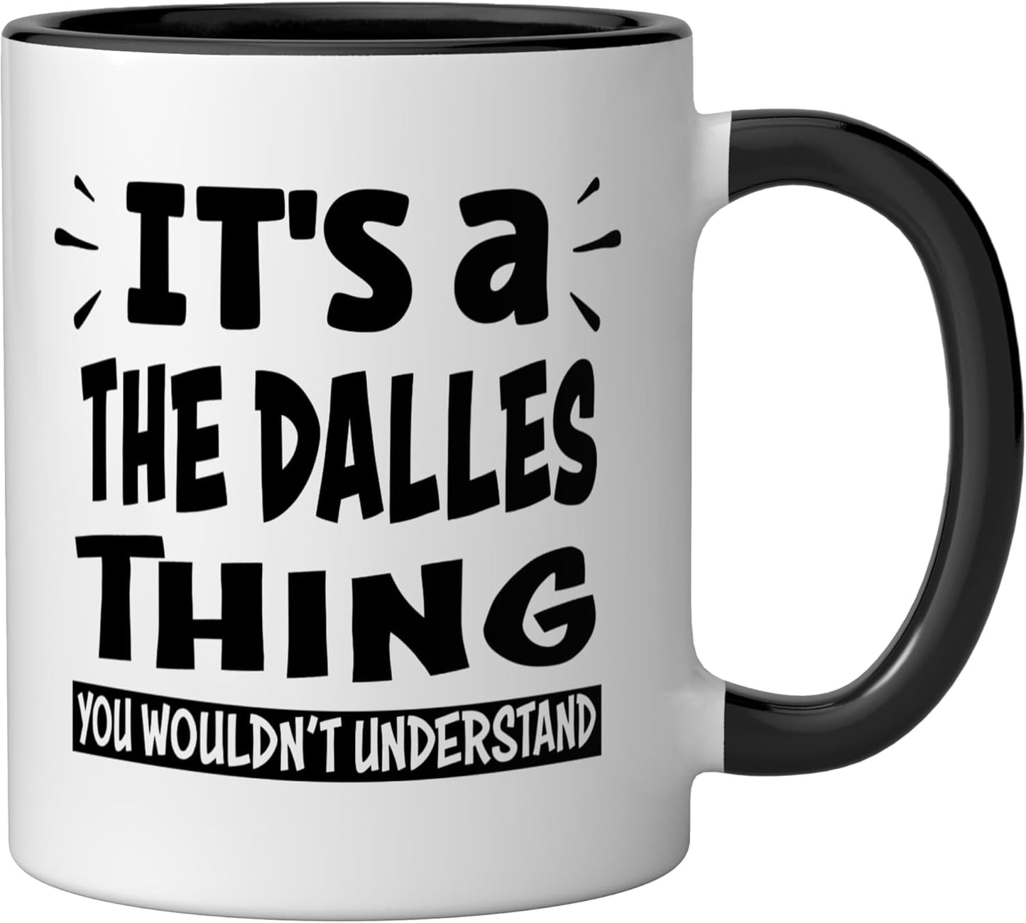 Taza cerámica The Dalles Trip Lover Thing en negro/blanco