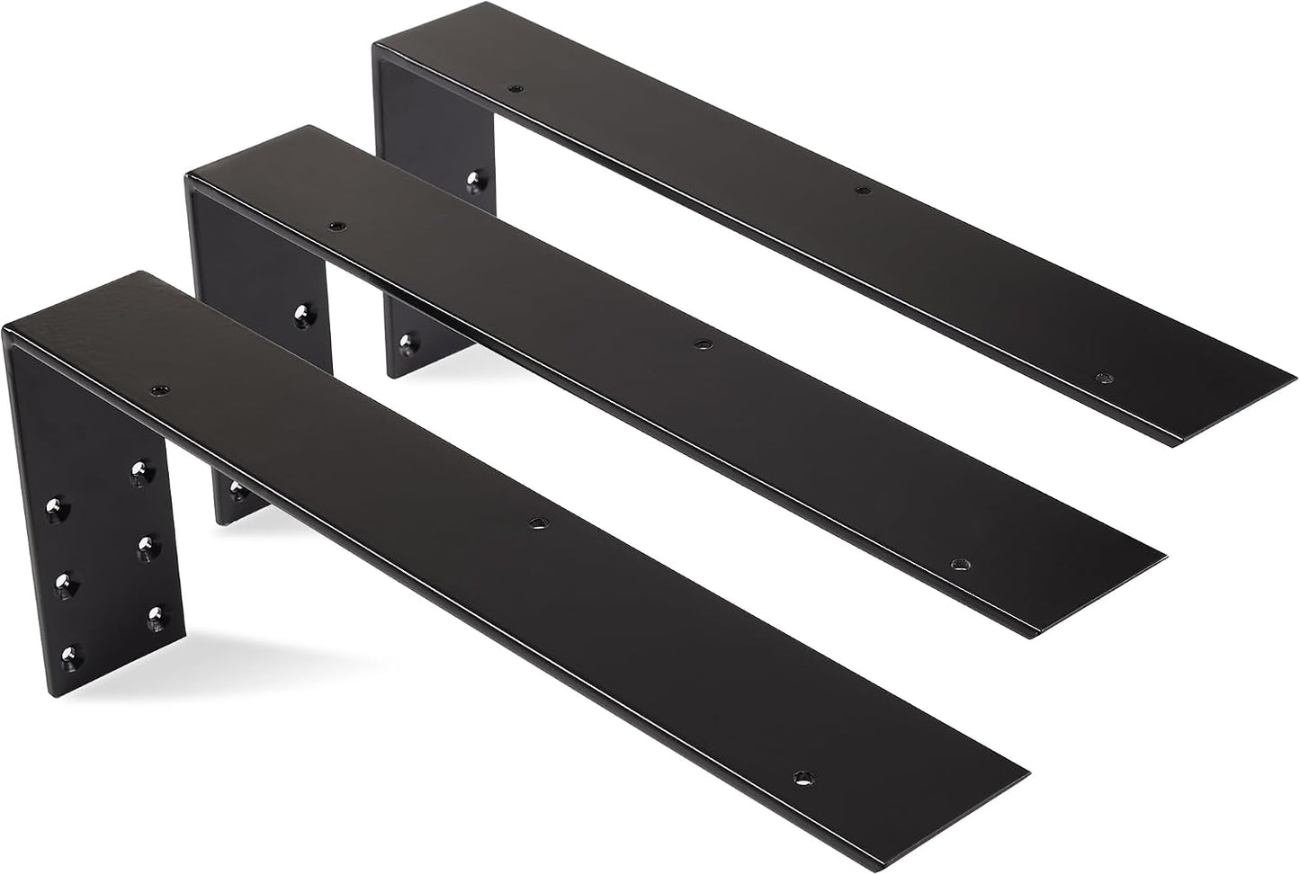 3 Pzas Soporte Encimera 16x6pulg Acero Sólido para Granito