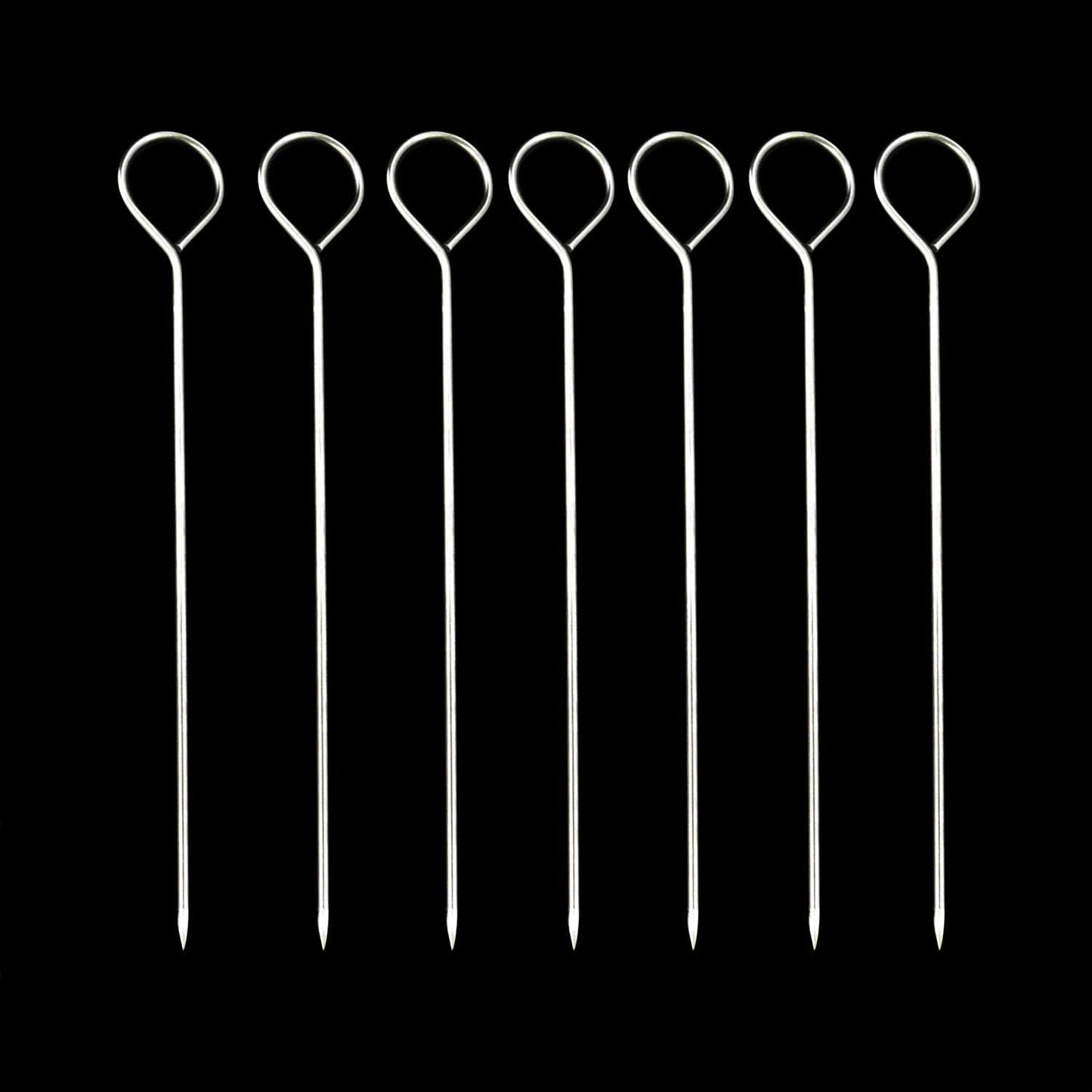 30 Brochetas Acero Inox para Barbacoa Ganso Asado