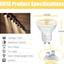 Bombilla LED GU10 regulable 500lm 3000K para cocina y campana