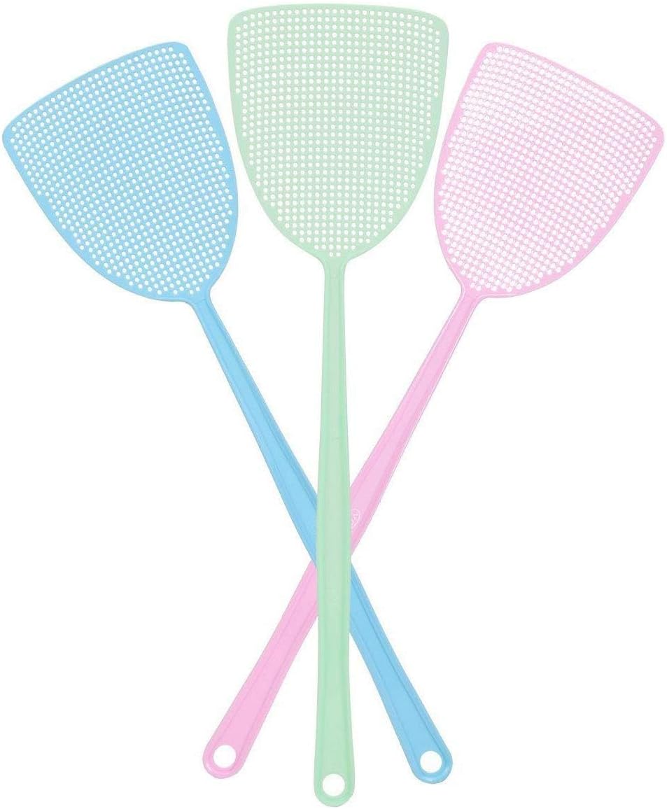 Matamoscas juego manual 3 pzas colores surtidos